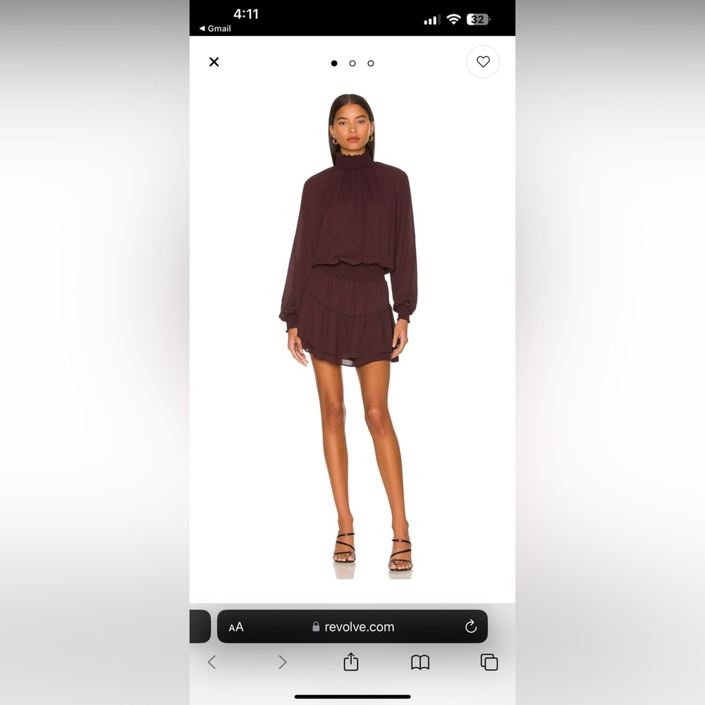 Krisa turtleneck mini in brown, worn once and dry cleaned!